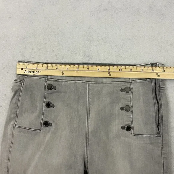 White House Black Market Jeans Womens Size 6S Gray Skinny Ankle Side Zip Stretch - Picture 7 of 12